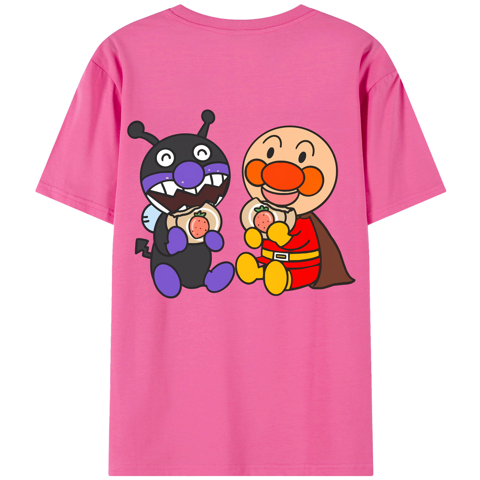 （画像用） アンパンマン Anpanman レディース半袖Tシャツ(バックプリント)